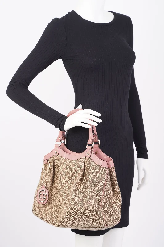 Small - sized Women Gucci shoulder bags for evening outingsGucci Sukey Hobo Bag Monogram Canvas