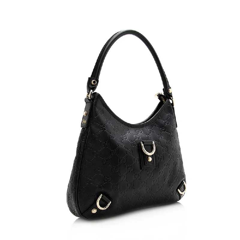 Ladies Gucci shoulder bags with a wide - width strapGucci Guccissima Leather Abbey Medium Hobo (21546)