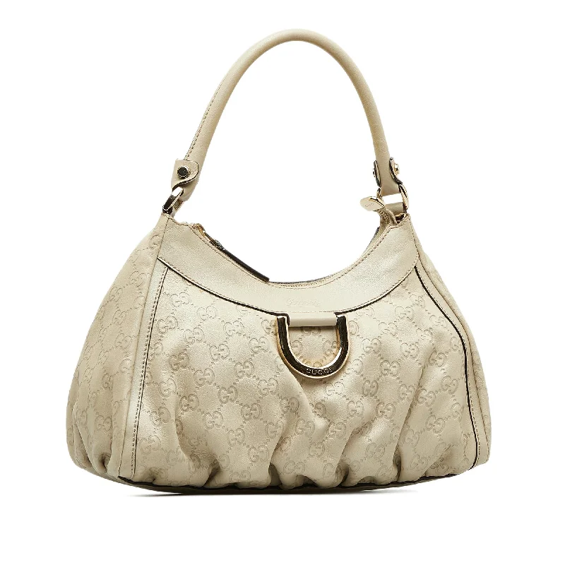 Women Gucci bags with a front - flap pocket for quick - access itemsGucci Guccissima Abbey D-Ring Shoulder Bag (gmYwbd)