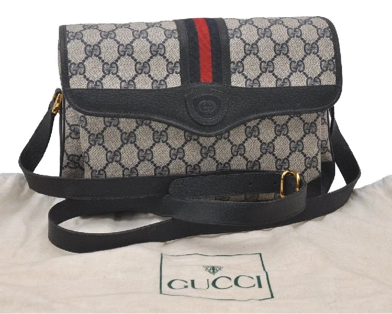 Ladies Gucci Dionysus bags in a pastel colorAuthentic GUCCI Sherry Line Shoulder Cross Bag GG PVC Leather Navy Blue 3694I