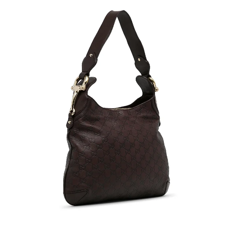 Gucci backpacks for women with a padded laptop compartmentGucci Guccissima Horsebit Creole Hobo (pRoFuj)