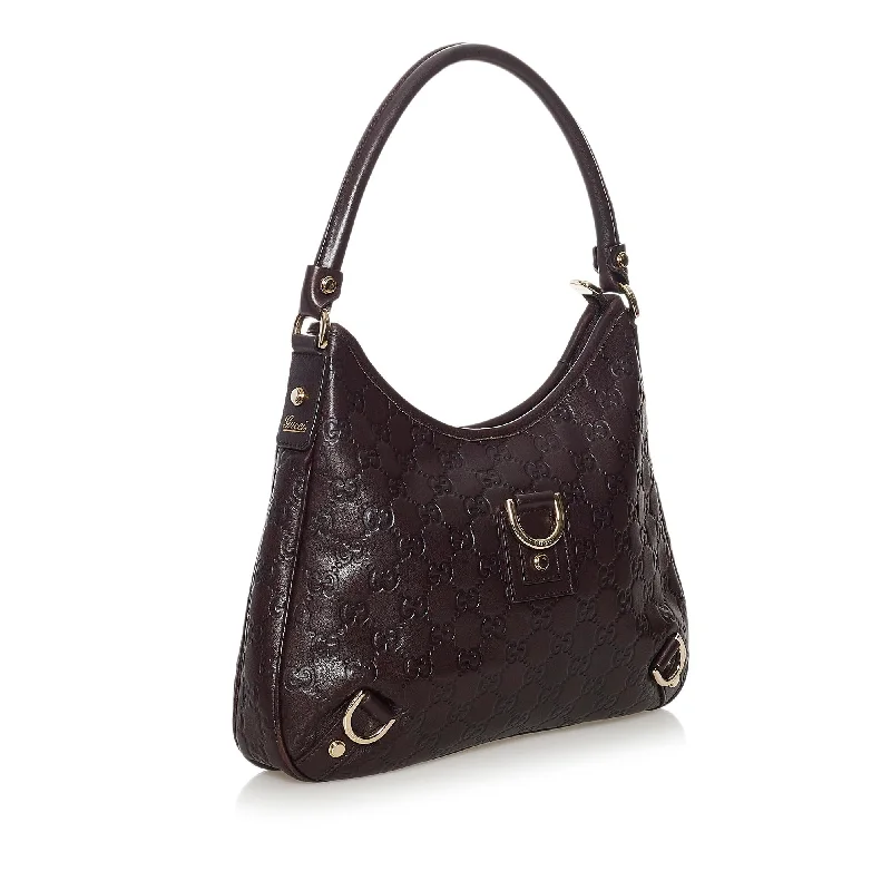 Ladies Gucci shoulder bags with a single - handle designGucci Guccissima Abbey Hobo (31345)