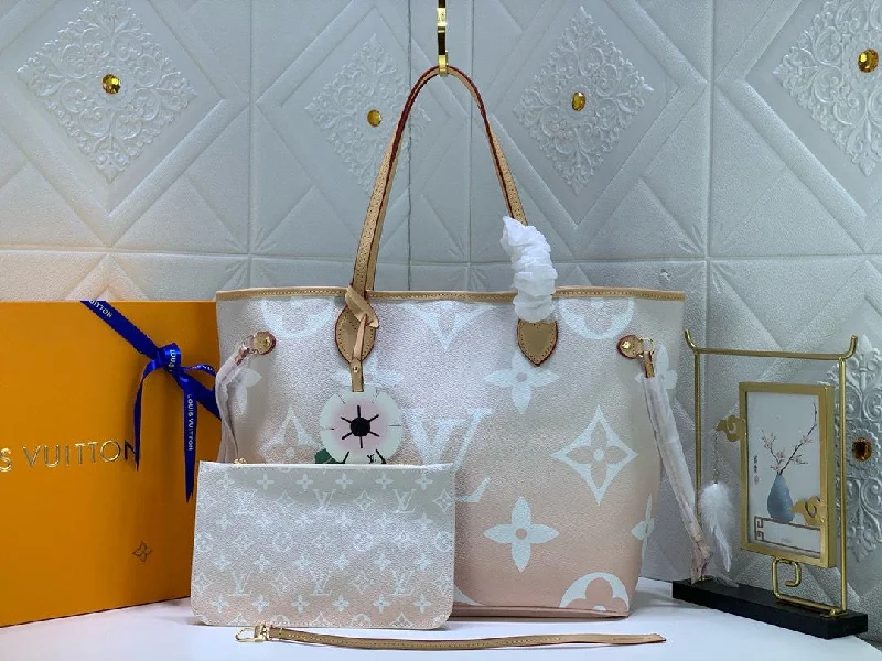 Louis Vuitton Alma bags with a monogram - embossed leather surfaceLOUIS VUITTON  Monogram Giant By The Pool Neverfull MM Brume